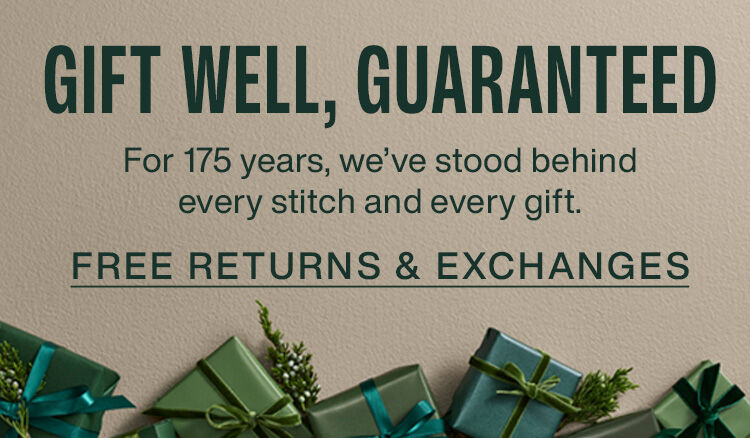 Comfort guaranteed. Free returns and exchanges.